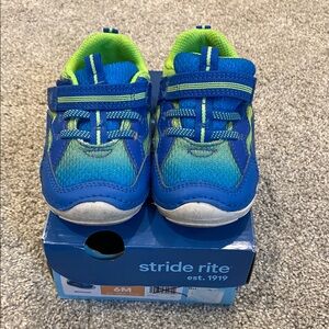 Toddler Stride Rite Blue and Green Shoes